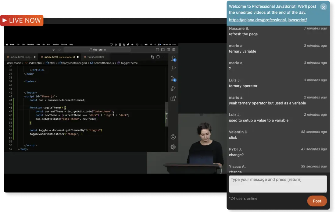 Master.dev live workshops